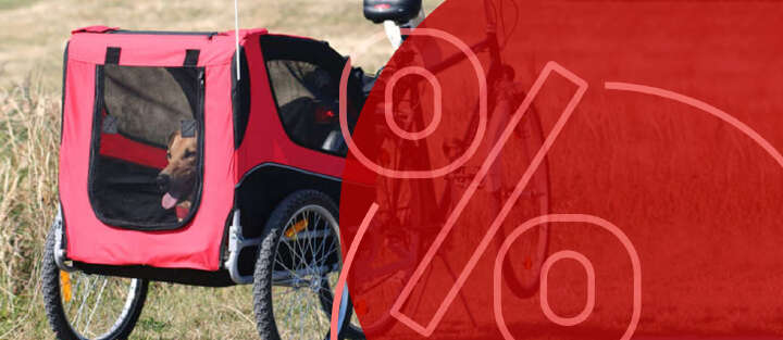 fahrradanhaenger mit hund am fahrrad im sale 1700x740